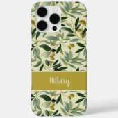 Olivenzweig-Monogramm-Name Case-Mate iPhone Hülle (Rückseite)