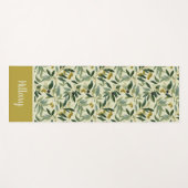 Olivenzweig-Monogramm-Name Yogamatte (Vorderseite (Horizontal))
