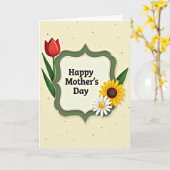 Olivenzweig Muttertagskarte Karte (Gelbe Blume)