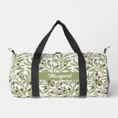 Olivenzweig Name Monogramm Salbeigrün Duffle Bag (Vorderseite)