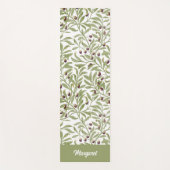Olivenzweig Name Monogramm Salbeigrün Yogamatte (Vorderseite)