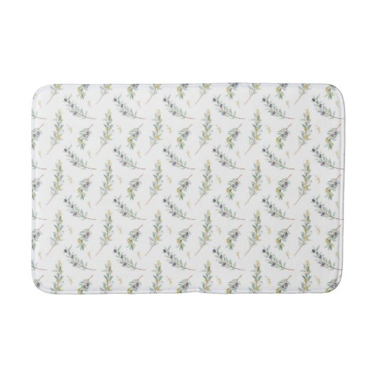Olivenzweig Neutrale Botanik Badematte (Vorderseite)