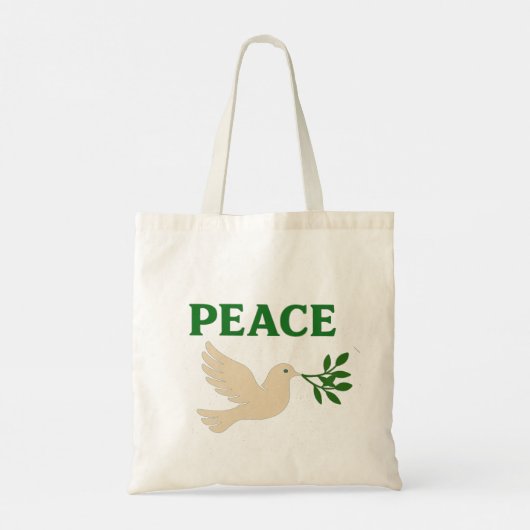 Olivenzweig - Peace Tote Bag Tragetasche (Rückseite)