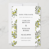 Olivenzweig Save the Date Einladung (Vorderseite)
