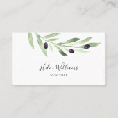 Olivenzweig Visitenkarte (Vorderseite)