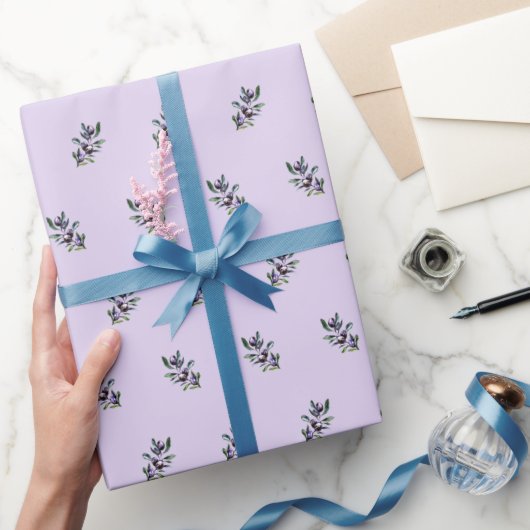 Olivenzweig-Wasserfarbenmuster Geschenkpapier (Schenken)