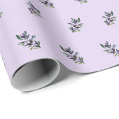 Olivenzweig-Wasserfarbenmuster Geschenkpapier (Rolleneckpunkt)