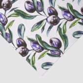 Olivenzweig Wasserfarbenmuster Seidenpapier (Detail)