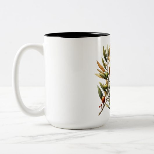 Olivenzweig Zweifarbige Tasse (Links)