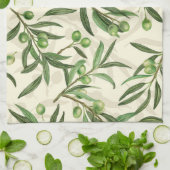 Olivenzweige Aquarell Geschirrtuch (Gefaltet)