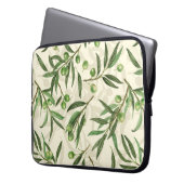 Olivenzweige Aquarell Laptopschutzhülle (Vorderseite Links)
