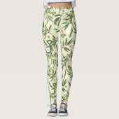 Olivenzweige Aquarell Leggings (Vorderseite)