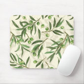 Olivenzweige Aquarell Mousepad (Mit Mouse)
