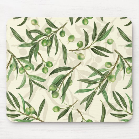 Olivenzweige Aquarell Mousepad (Vorne)