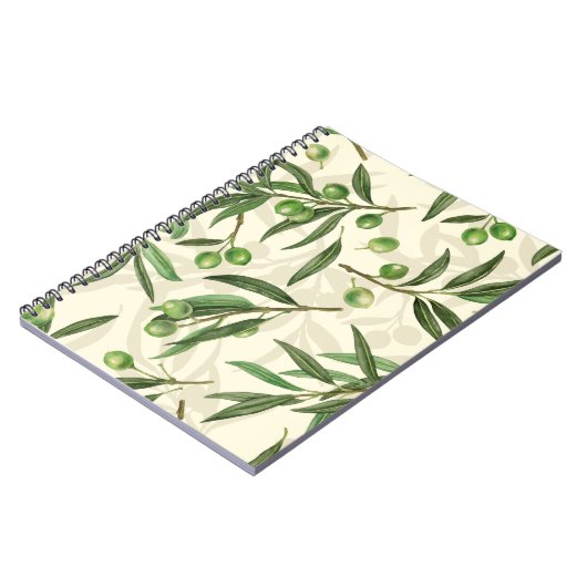 Olivenzweige Aquarell Notizblock (Linke Seite)