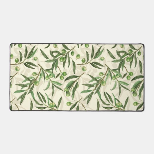 Olivenzweige Aquarell Schreibtischunterlage (Vorderseite)