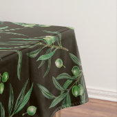 Olivenzweige Aquarellfarben auf schwarz Tischdecke (Beispiel)