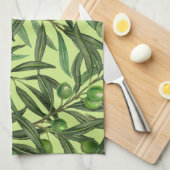 Olivenzweige auf Honigtau Geschirrtuch (Viertel Falte)