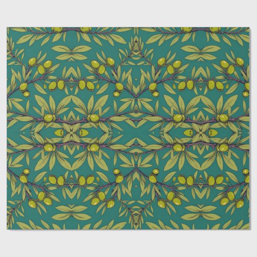 Olivenzweige Gratis Palästina Blumen & Botanicals Geschenkpapier (Flach)