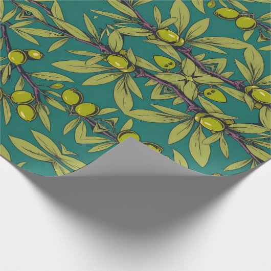 Olivenzweige Gratis Palästina Blumen & Botanicals Geschenkpapier (Ecke)