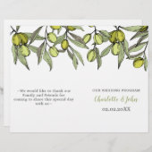 Olivenzweige Natur Grüne Botanische Hochzeit (Vorne/Hinten)