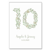 Olivenzweige Nr. 10 Tischnummer (Rückseite)