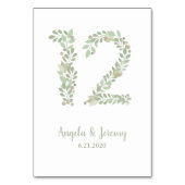 Olivenzweige Nr. 12 Tischnummer (Rückseite)