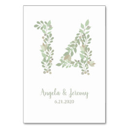 Olivenzweige Nr. 14 Tischnummer