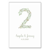 Olivenzweige Nummer 2 Tischnummer (Vorderseite)