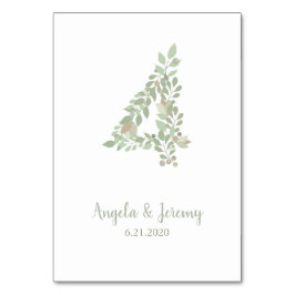 Olivenzweige Nummer 4 Tischnummer