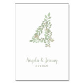 Olivenzweige Nummer 4 Tischnummer (Rückseite)