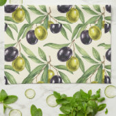 Olivenzweige und Oliven von Natasha Us Geschirrtuch (Gefaltet)