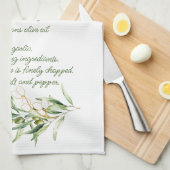 Olivenzweige und Tapenade Rezept Küchenhandtücher Geschirrtuch (Viertel Falte)