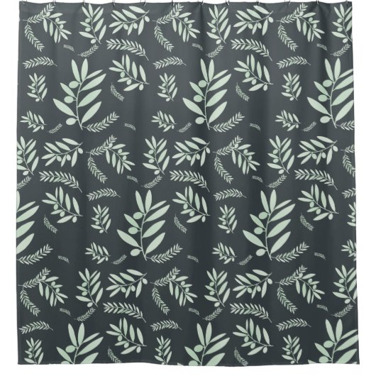 Olivenzweigstruktur Duschvorhang (Vorderseite)