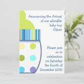 Oliver-Baby-Flasche Einladung (Stehend Vorderseite)