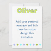 Oliver-Baby-Flasche Einladung (Rückseite)