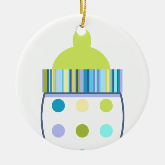 Oliver-Baby-Flasche Keramik Ornament (Vorne)