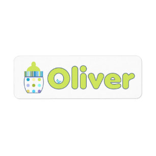 Oliver-Baby-Flaschenaufkleber