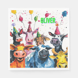 Oliver Birthday Serviette