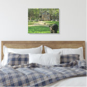 Oliver Cabin Bear Canvas Print Leinwanddruck (Insitu (Schlafzimmer))