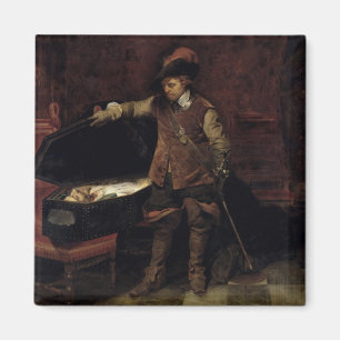 Oliver Cromwell, der den Sarg von Charles öffnet Magnet