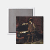 Oliver Cromwell eröffnet den Sarg des Charles Magnet (Vorderseite/Rückseite)
