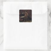 Oliver Cromwell eröffnet den Sarg des Charles Quadratischer Aufkleber (Tasche)