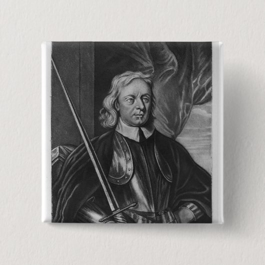 Oliver Cromwell-Illustration Button (Vorderseite)
