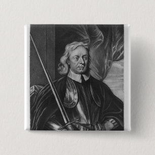 Oliver Cromwell-Illustration Button