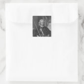 Oliver Cromwell Illustration Quadratischer Aufkleber (Tasche)