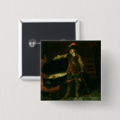 Oliver Cromwell mit dem Sarg von Charles I Button (Vorne & Hinten)