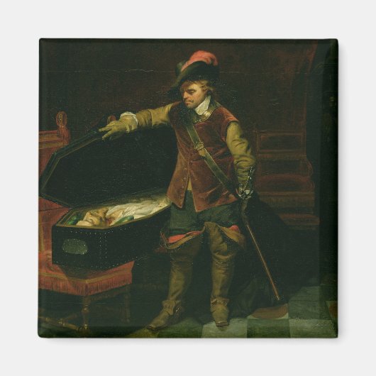 Oliver Cromwell mit dem Sarg von Charles I Magnet (Vorne)