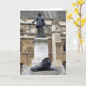 Oliver Cromwell Statue - Grußkarte des Parlaments Karte (Gelbe Blume)