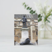Oliver Cromwell Statue - London - Postcard Postkarte (Stehend Vorderseite)